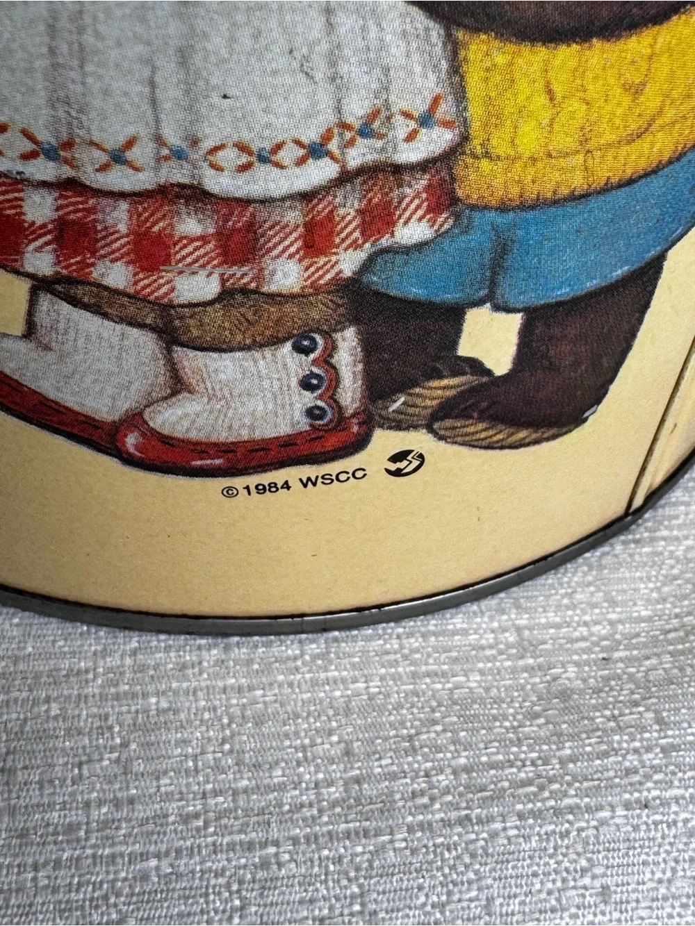 Yellow Teddy Bear Tin Canister - 